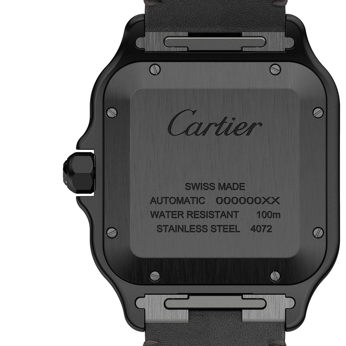 Santos de Cartier Large Model | 40mm, Two-Tone Steel & ADLC, Rubber, Black Dial