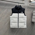 110429  Men's and women's classic high and full embroidered logo down vest clothes on the north side