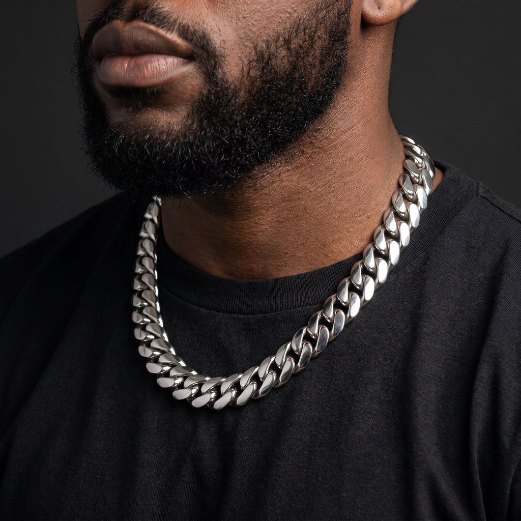 10-22mm 18k Gold Miami Cuban Link Chain