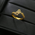 IL - Custom Golden Frosted Crown Ring