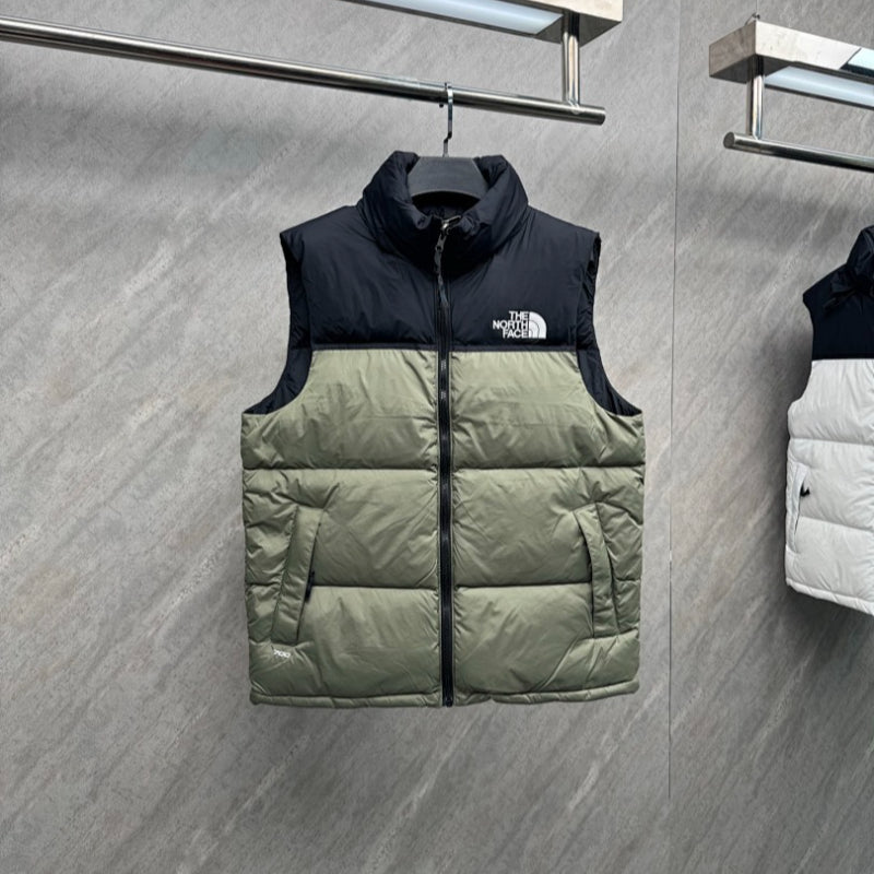 110429  Men's and women's classic high and full embroidered logo down vest clothes on the north side
